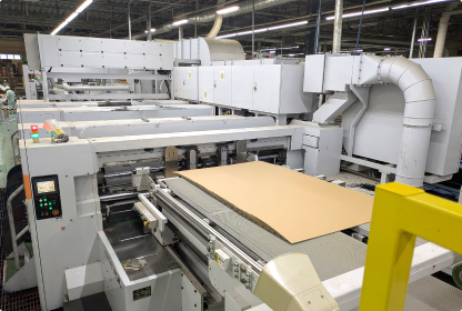 三菱工業機械システム製フレキソフォルダーグルアー(3色機)エボル100インチ